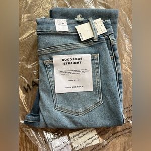 Good American - High Waist Good Legs Straight Jeans - color indigo 378 - size 10
